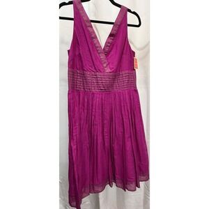 F272 NWT Isaac Mizrahi Fuchsia sleeveless dress Sz 12